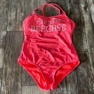 🌟NO BOUNDARIES 🌟CRISSCROSS 🌟BACK SEXY BRIGHT ORANGE BIKINI, SMALL